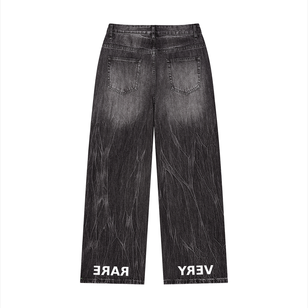 Vintage Wash Wide Leg Jeans
