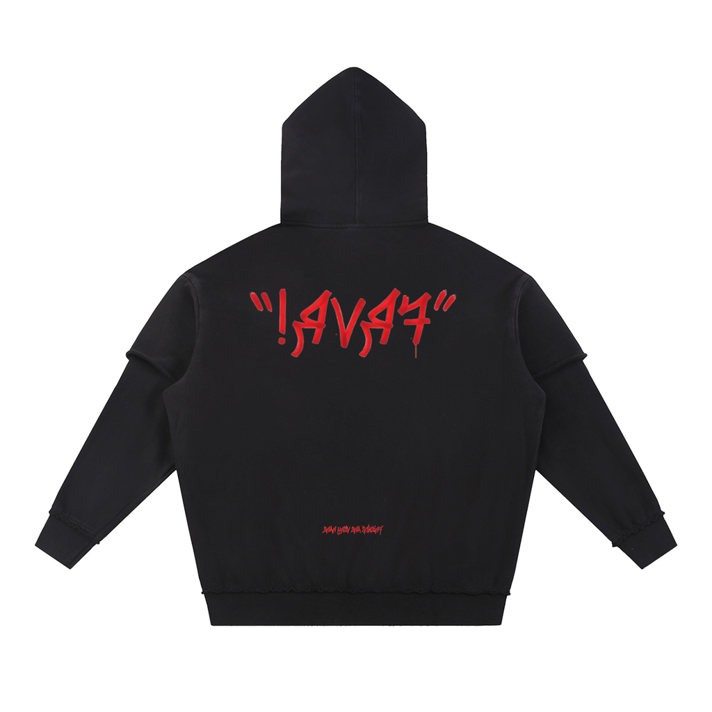 graffiti,double,hoodie,black,red