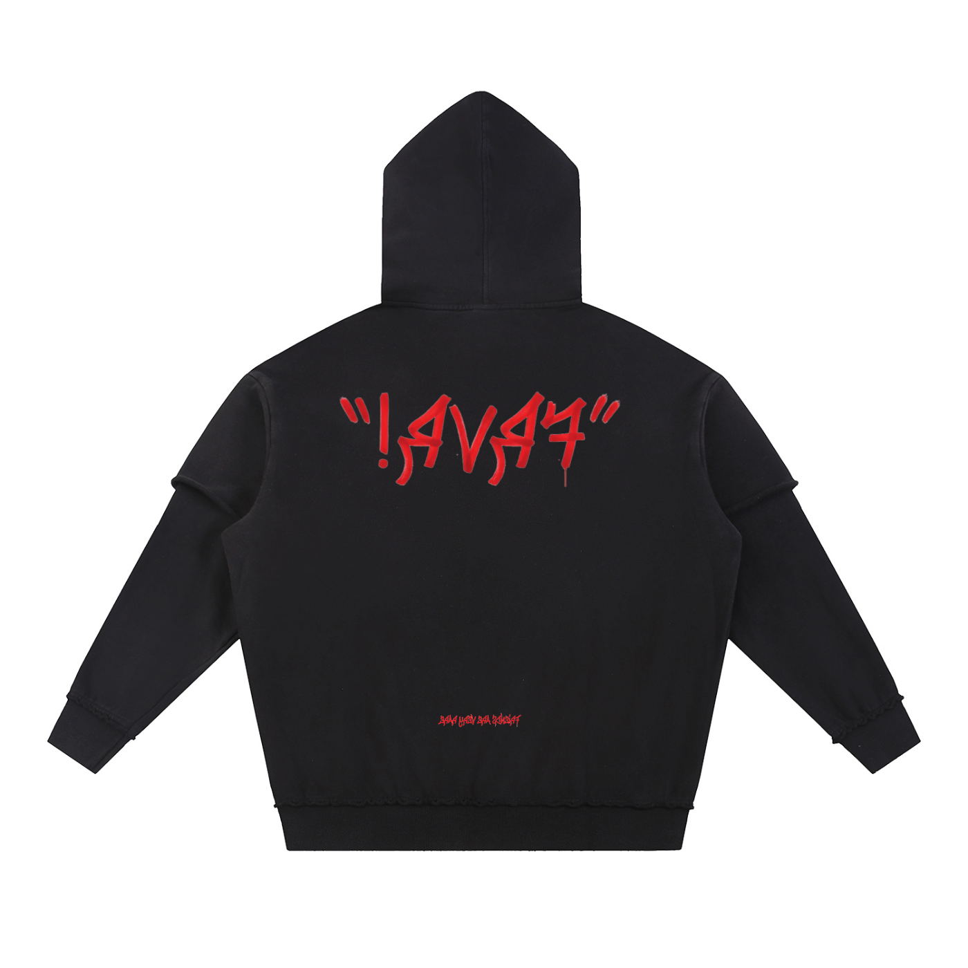 graffiti,double,hoodie,black,red