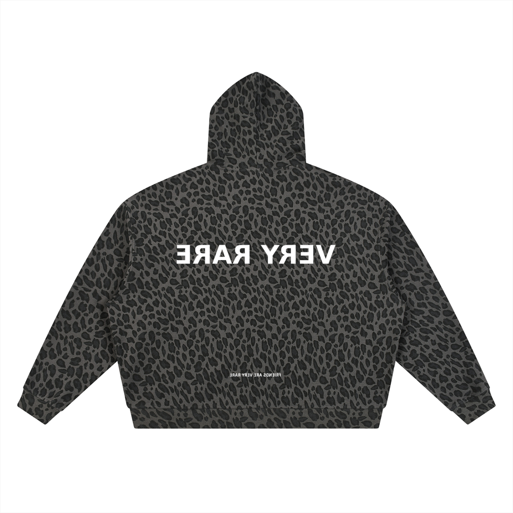 Essential Leopard Print Zip-Up Hoodie