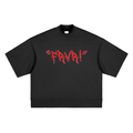 oversized,heavyweight,tshirt,red,graffitii,black,logo,frvr