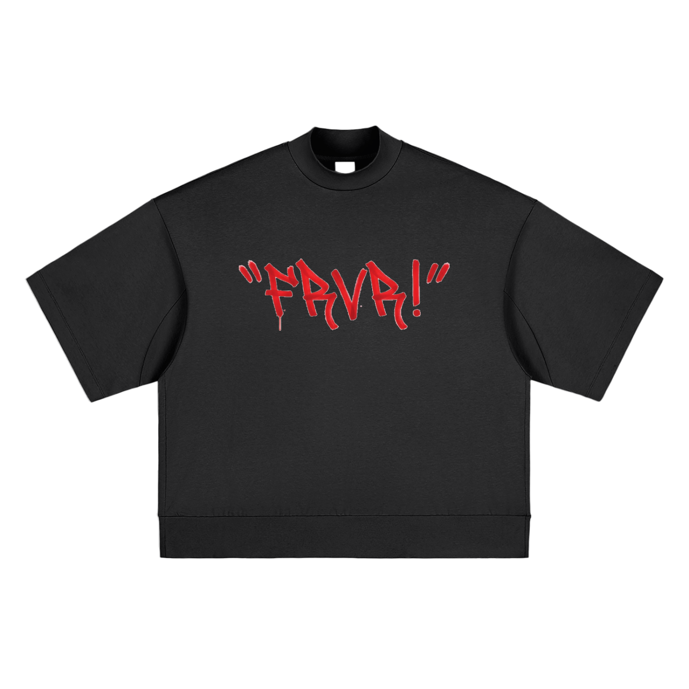 oversized,heavyweight,tshirt,red,graffitii,black,logo,frvr