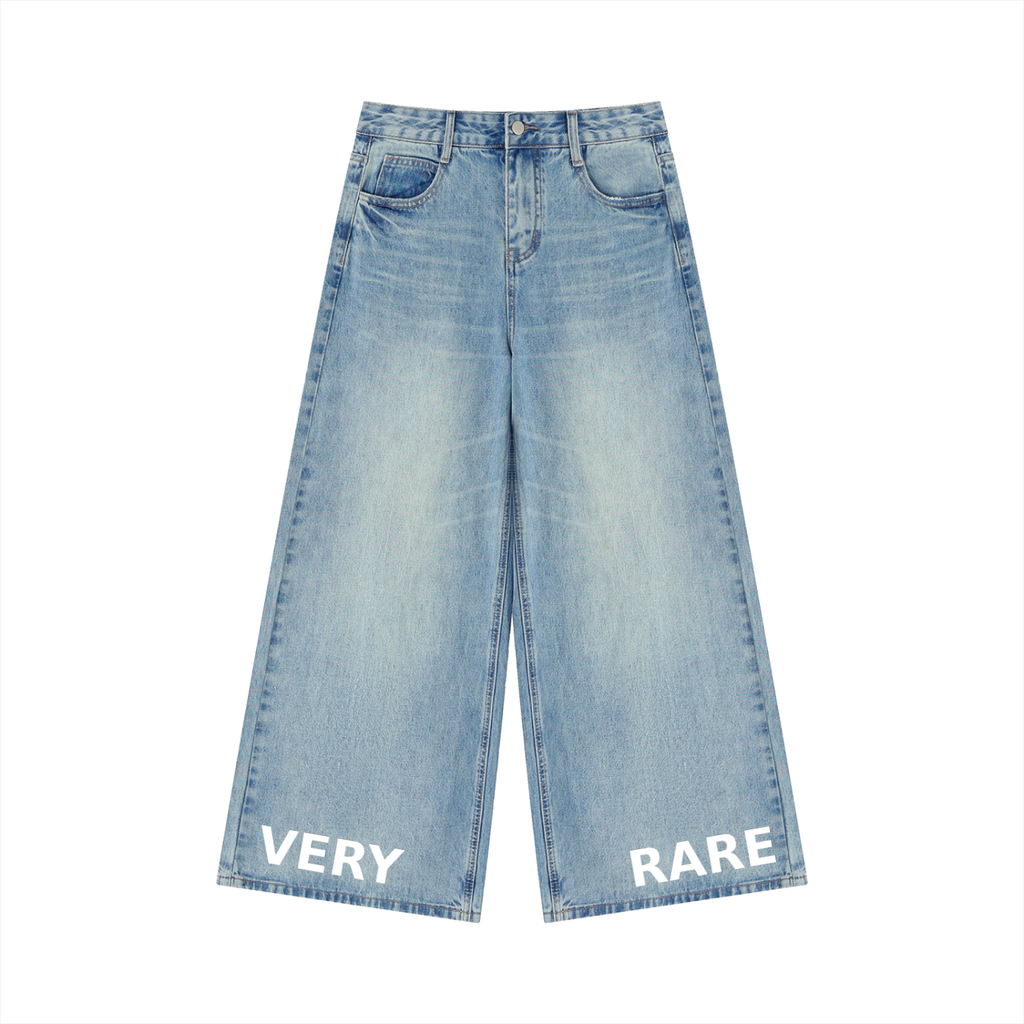 Vintage Wash Wide Leg Jeans