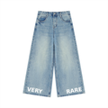 Vintage Wash Wide Leg Jeans