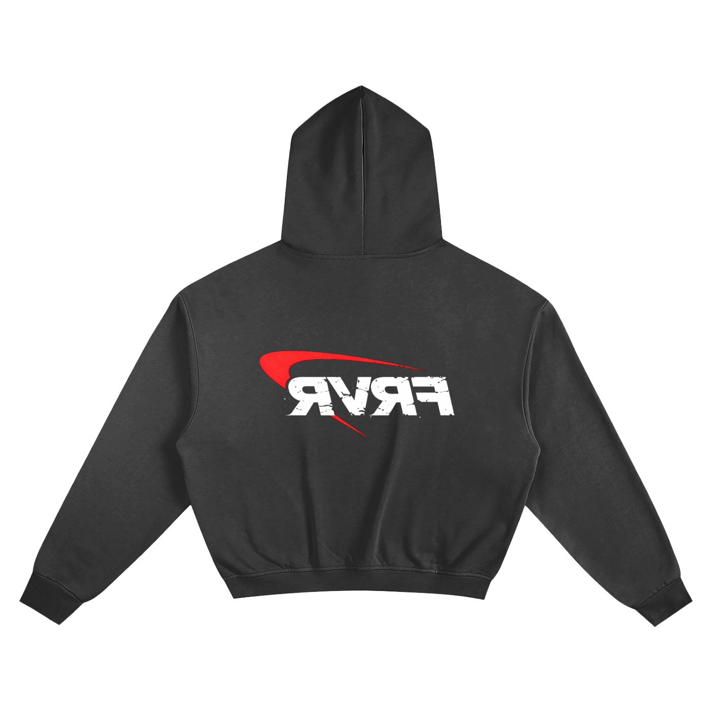 frvr,arch,logo,crop,hoodie,black,red