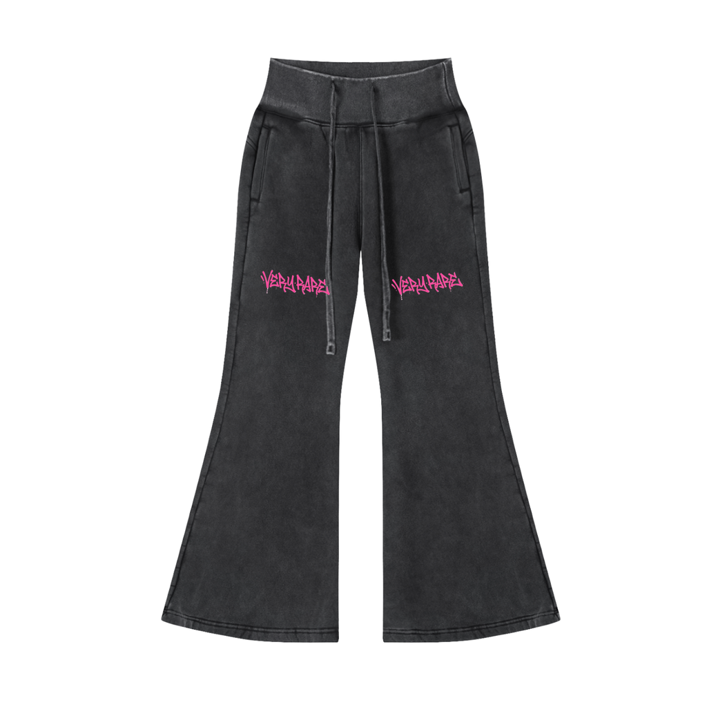 Graffiti Flared Fleece Pants