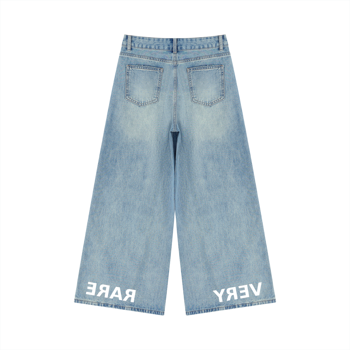 Vintage Wash Wide Leg Jeans