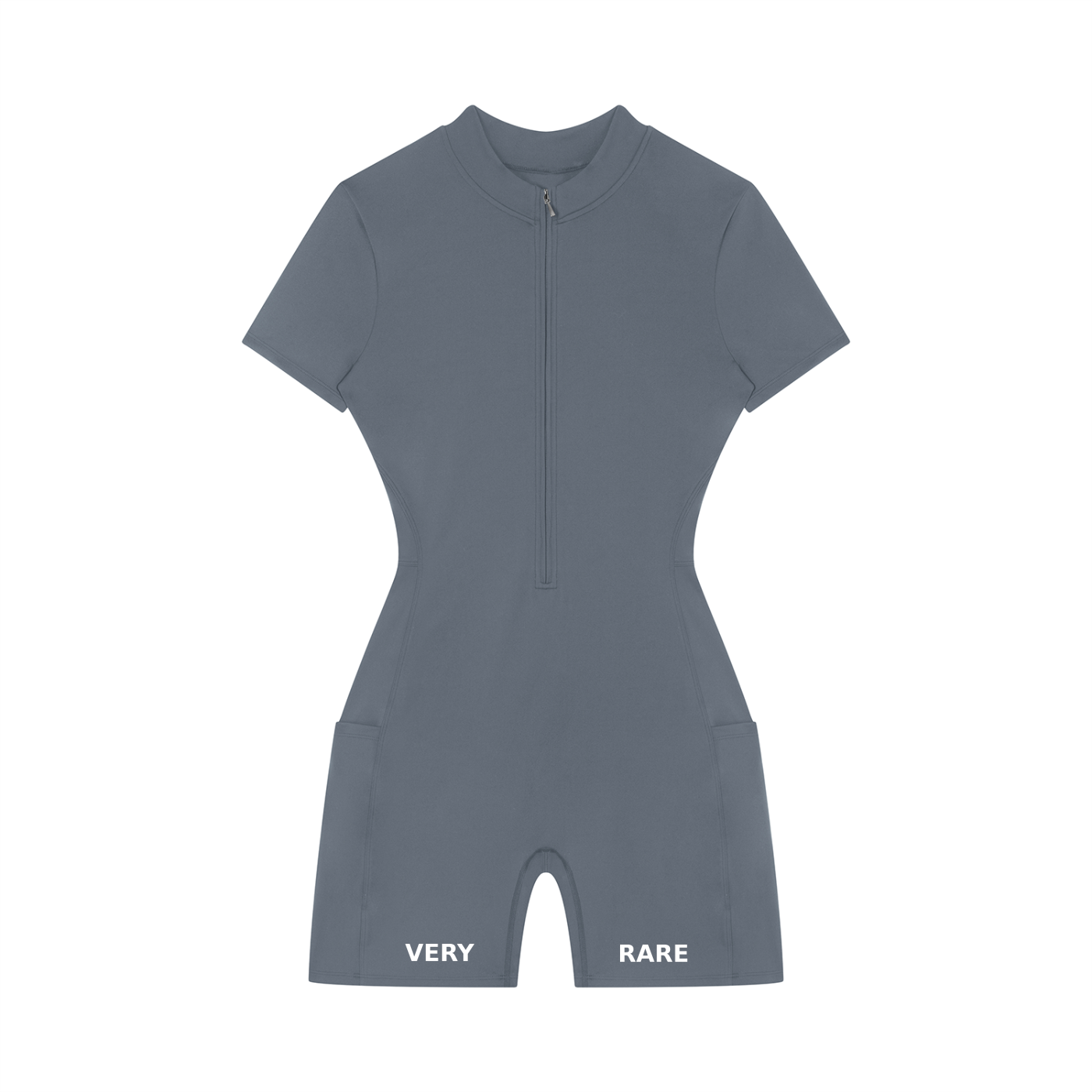 Women's Essential Quarter-Zip Short Sleeve Romper