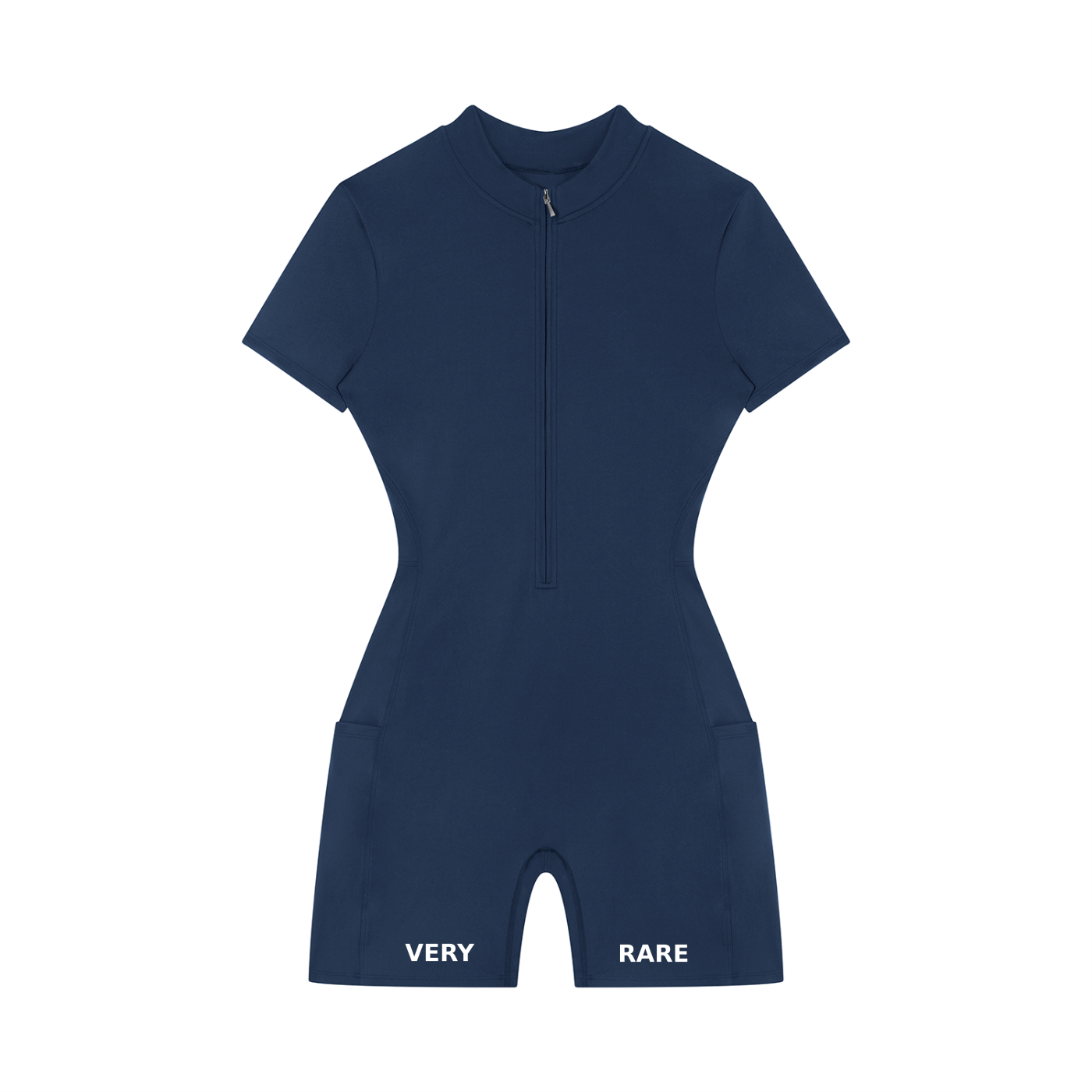 Women's Essential Quarter-Zip Short Sleeve Romper