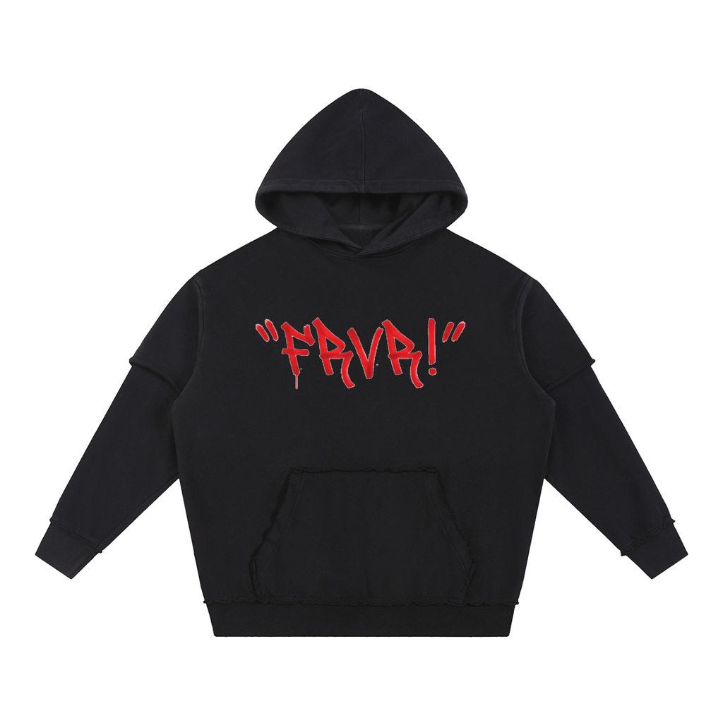 graffiti,double,hoodie,black,red