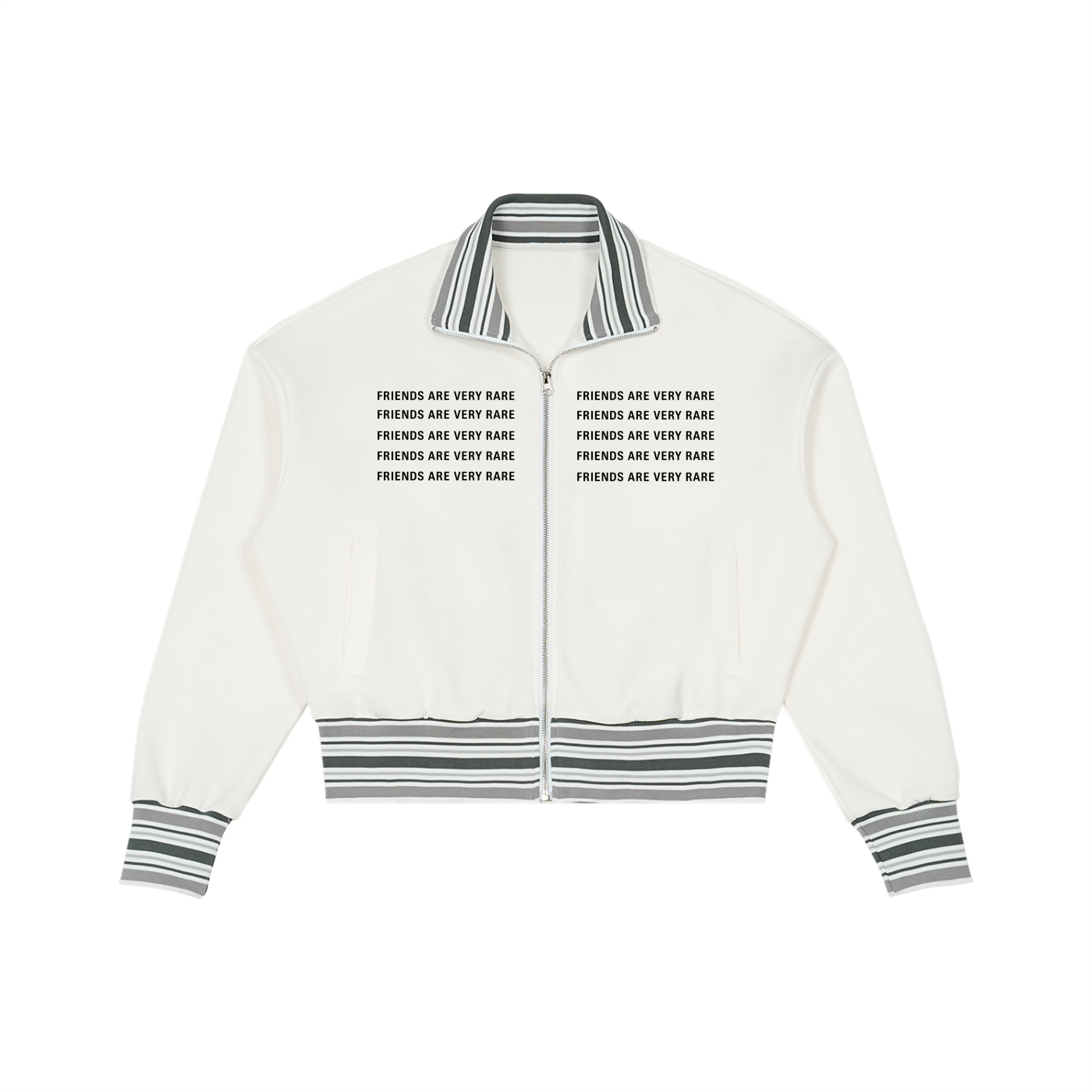 Essential Rib Collar Zip-Up Jacket