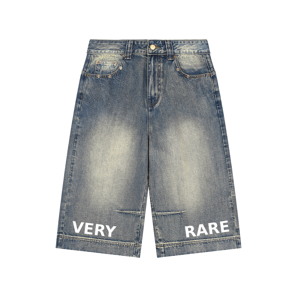 Vintage Wash Baggy Denim Shorts