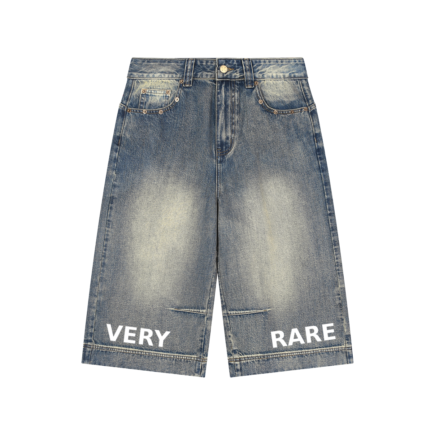 Vintage Wash Baggy Denim Shorts